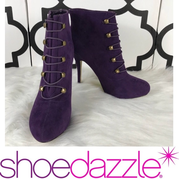 shoedazzle purple boots